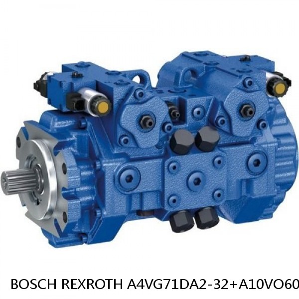 A4VG71DA2-32+A10VO60DFR-52+A10VSO18 BOSCH REXROTH A4VG VARIABLE DISPLACEMENT PUMPS #1 small image